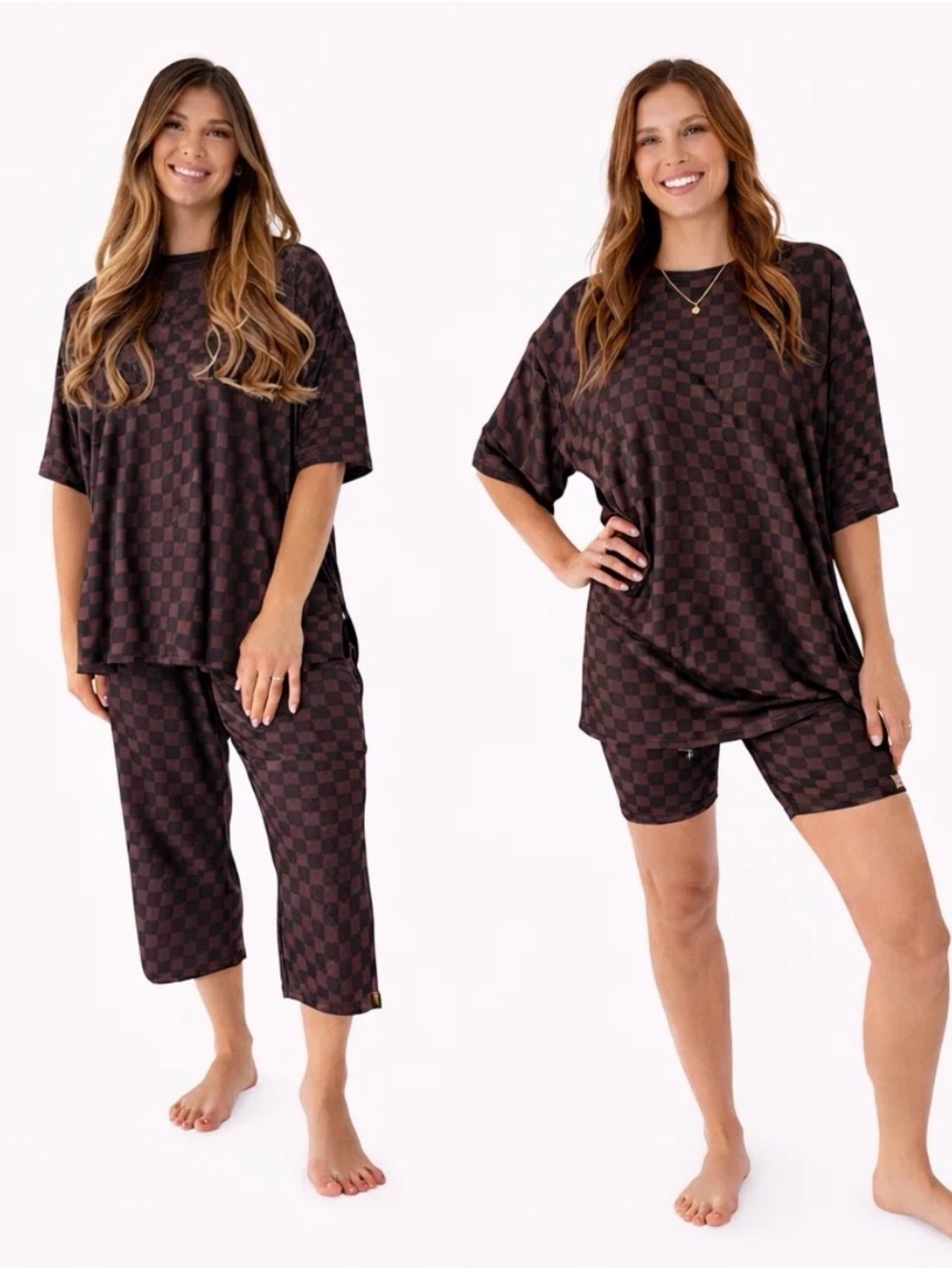 NWOT Remi & Friends Bamboo Checkered Women’s Adult Set